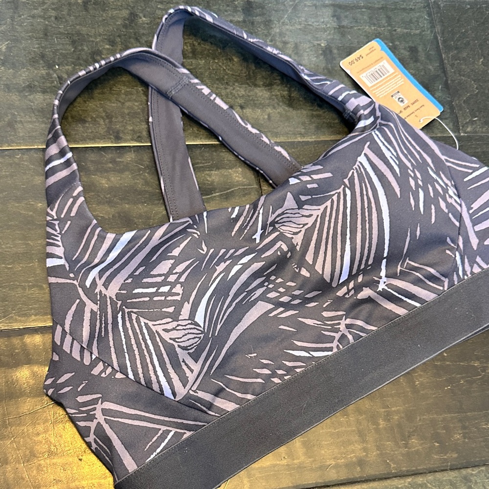 Patagonia Women's Patterned Purple Sports Bra - Picture 6 of 6